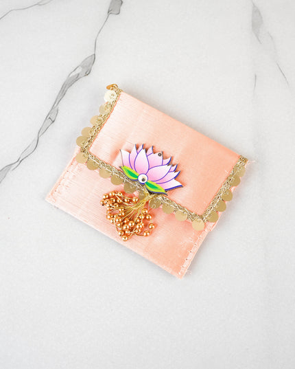 Designer Purse with Lotus - 4 inch - WBG2086