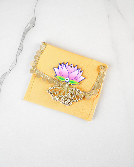 Designer Purse with Lotus - 4 inch - WBG2086
