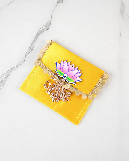 Designer Purse with Lotus - 4 inch - WBG2086