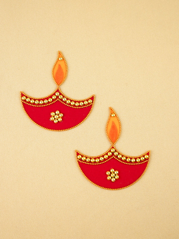 Rangoli - Set of 2 Diya - 3 inch - WBG2090