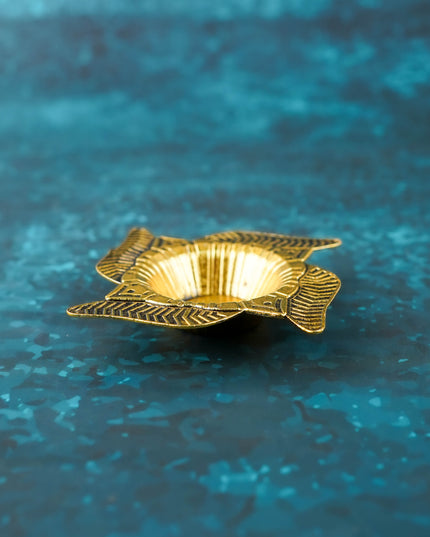 Zinc Alloy Swastik Diya - Gold - WBG2094-1