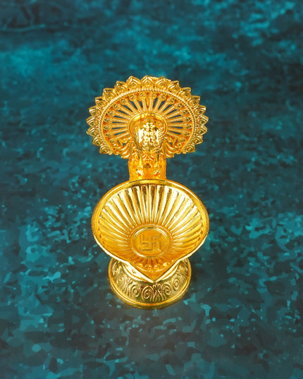 Peacock Diya - 3 inch - Gold - WBG2098-3
