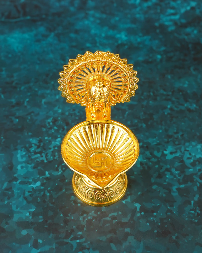 Peacock Diya - 3 inch - Gold - WBG2098-3