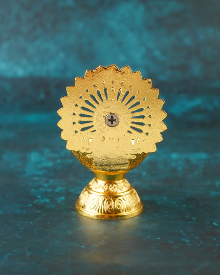 Peacock Diya - 3 inch - Gold - WBG2098-3
