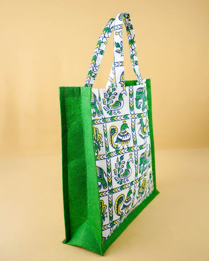 Juco Bag - Annapakshi & Elephant Print - WBG2100