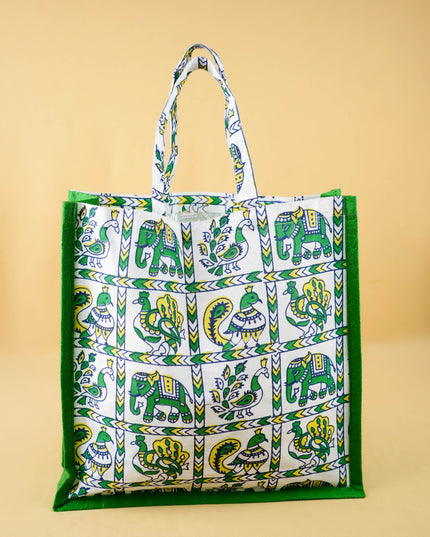 Juco Bag - Annapakshi & Elephant Print - WBG2100