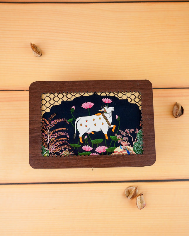 Pichwai Dry Fruit Box - 7x5 inch - WBG2106