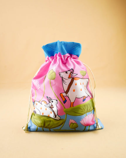 Pichwai String Bag - 11x9 inch - WBG2107