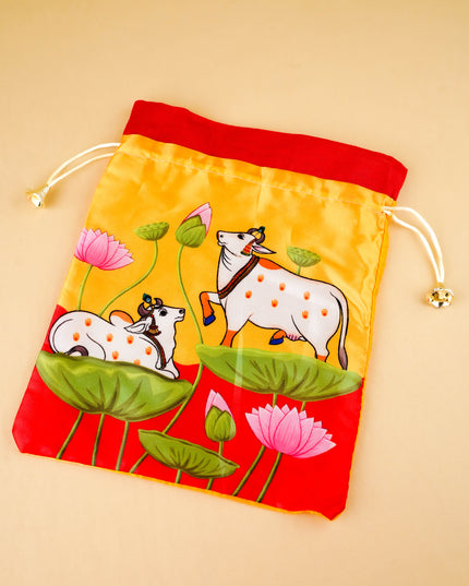 Pichwai String Bag - 11x9 inch - WBG2107
