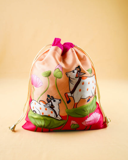 Pichwai String Bag - 11x9 inch - WBG2107