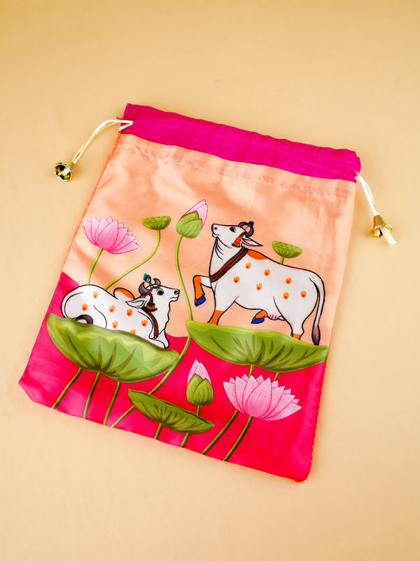 Pichwai String Bag - 11x9 inch - WBG2107