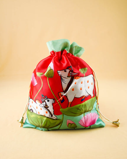 Pichwai String Bag - 11x9 inch - WBG2107