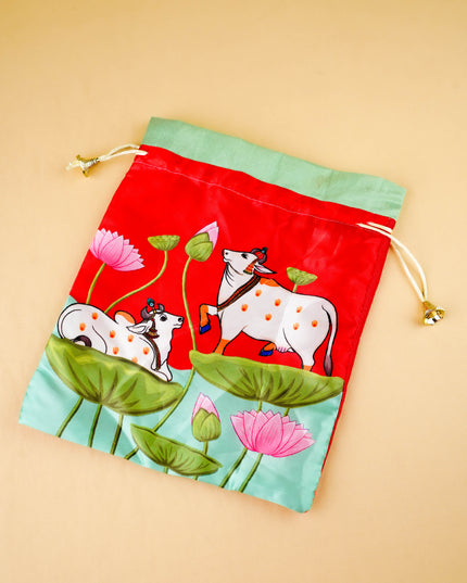 Pichwai String Bag - 11x9 inch - WBG2107
