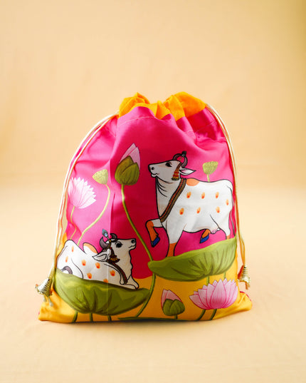 Pichwai String Bag - 11x9 inch - WBG2107