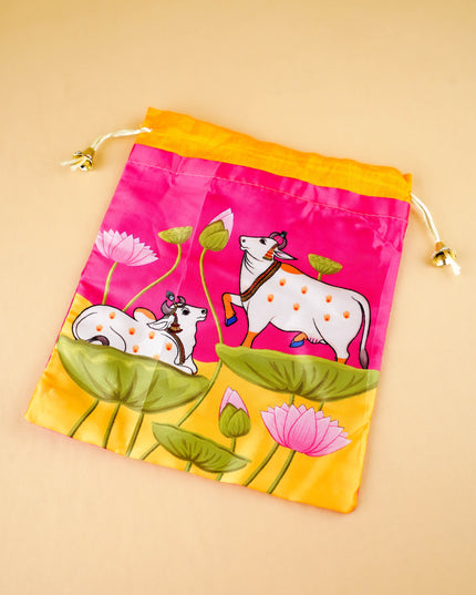 Pichwai String Bag - 11x9 inch - WBG2107