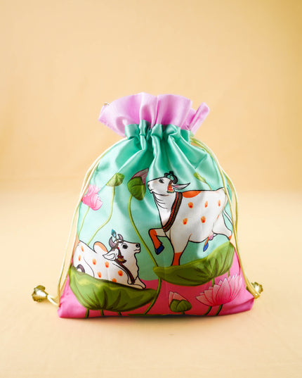 Pichwai String Bag - 11x9 inch - WBG2107