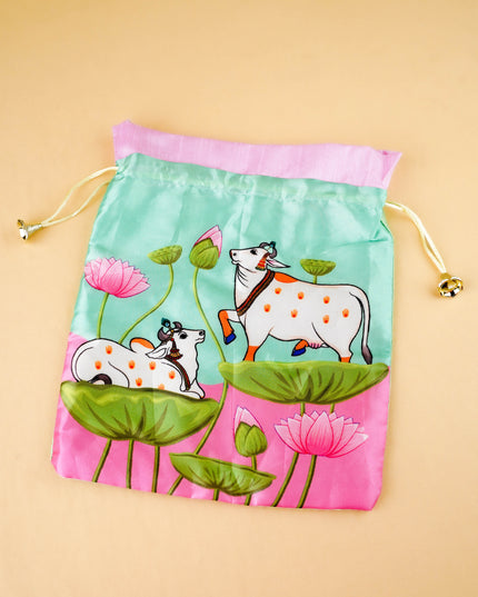 Pichwai String Bag - 11x9 inch - WBG2107