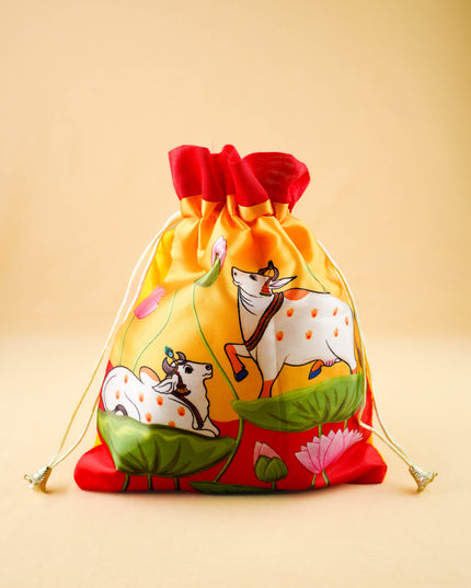 Pichwai String Bag - 11x9 inch - WBG2107