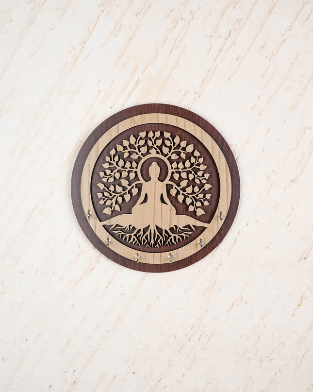 Buddha With Tree Key Hanger - 9 inch - WBG2114