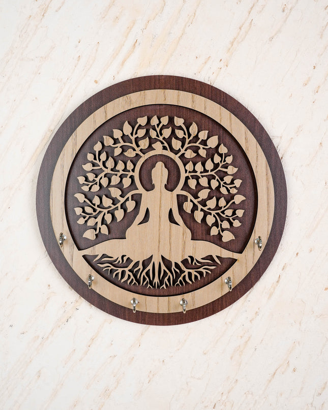 Buddha With Tree Key Hanger - 9 inch - WBG2114
