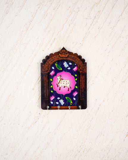 Pichwai Digital Printed Key Hanger - 7 inch - WBG2115