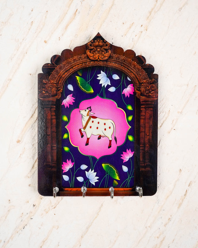 Pichwai Digital Printed Key Hanger - 7 inch - WBG2115