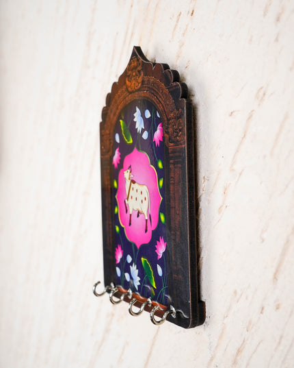 Pichwai Digital Printed Key Hanger - 7 inch - WBG2115