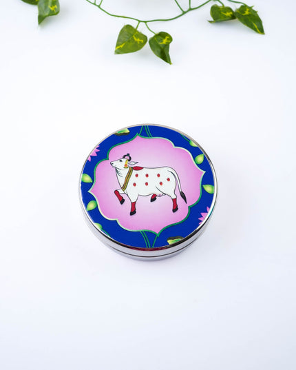 Pichwai Poori Box - 5 inch - WBG2116