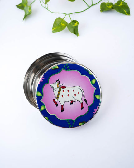 Pichwai Poori Box - 5 inch - WBG2116