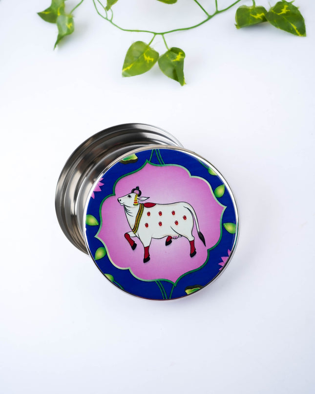 Pichwai Poori Box - 5 inch - WBG2116