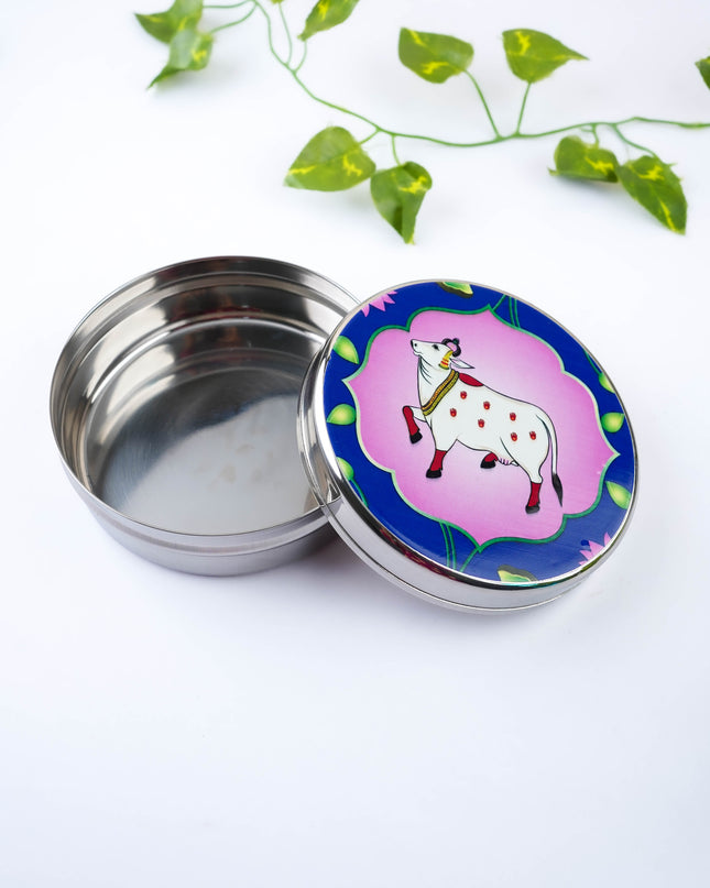 Pichwai Poori Box - 5 inch - WBG2116
