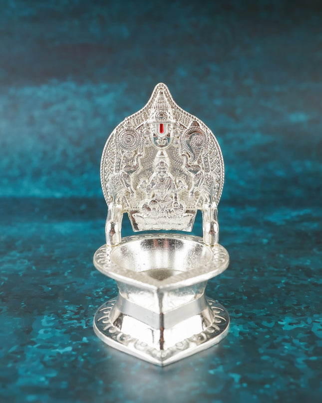 Zinc Alloy Tirupathi Balji with Gajalakshmi Vilakku - 4 inch - WBG2122-1