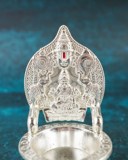 Zinc Alloy Tirupathi Balji with Gajalakshmi Vilakku - 4 inch - WBG2122