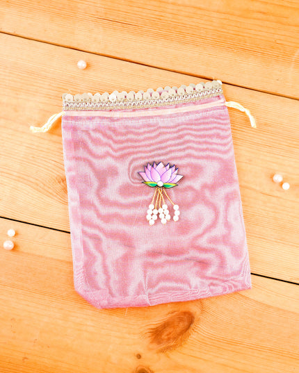 Tissue String Bag with Lotus - WBG2127