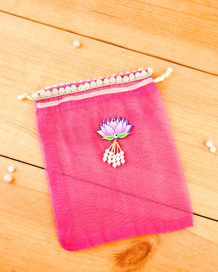 Tissue String Bag with Lotus - WBG2127