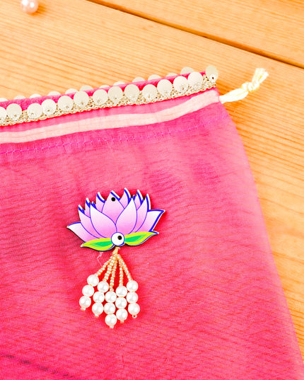 Tissue String Bag with Lotus - WBG2127