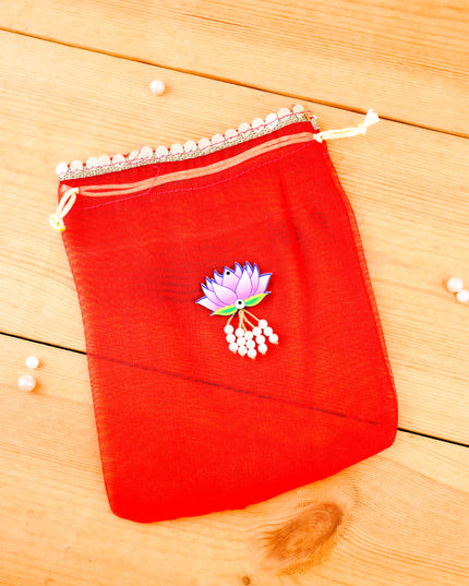 Tissue String Bag with Lotus - WBG2127