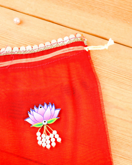 Tissue String Bag with Lotus - WBG2127