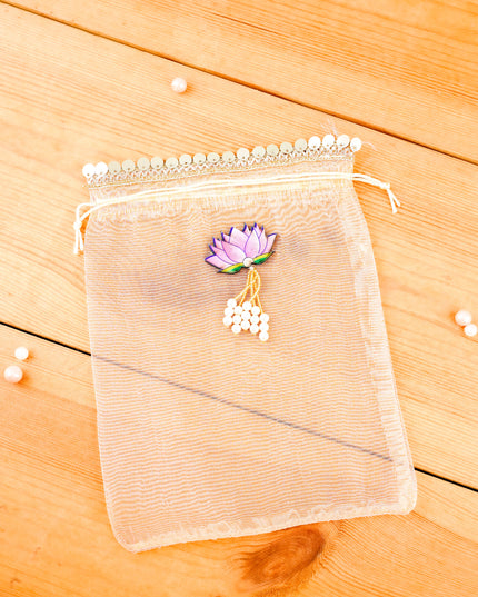Tissue String Bag with Lotus - WBG2127