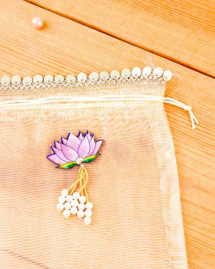 Tissue String Bag with Lotus - WBG2127