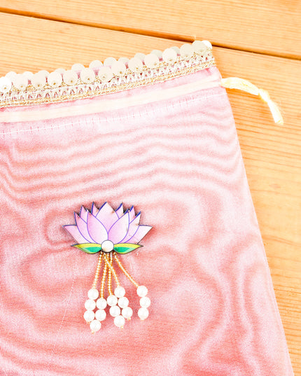 Tissue String Bag with Lotus - WBG2127