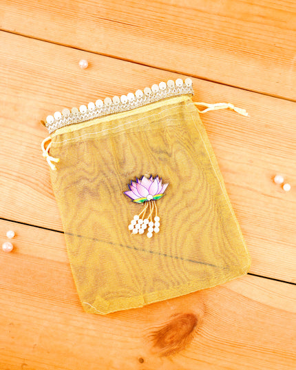 Tissue String Bag with Lotus - WBG2127