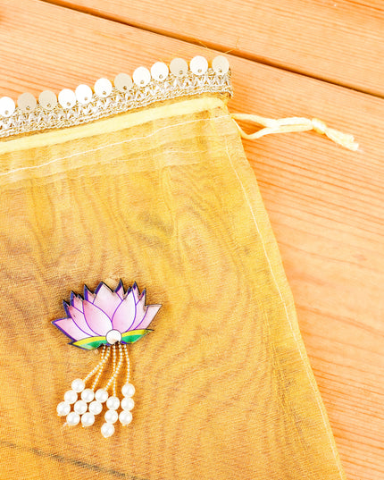 Tissue String Bag with Lotus - WBG2127