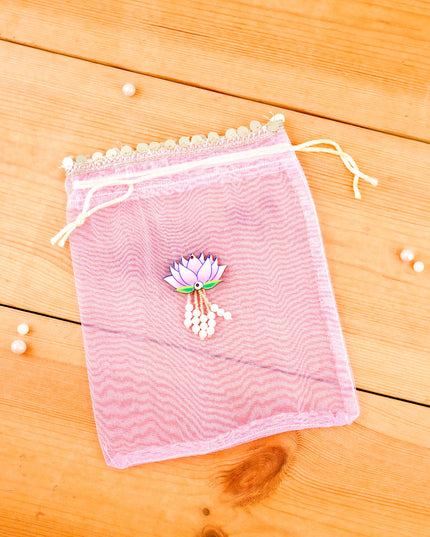 Tissue String Bag with Lotus - WBG2127