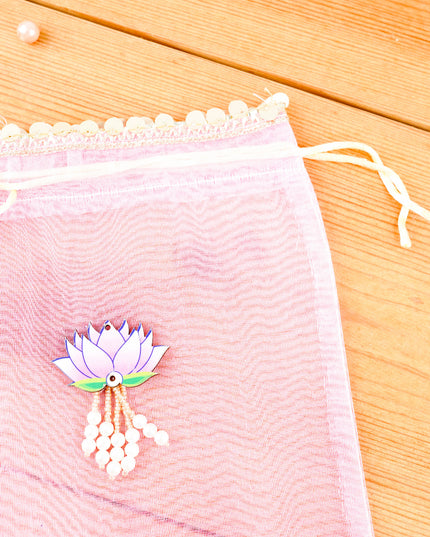 Tissue String Bag with Lotus - WBG2127