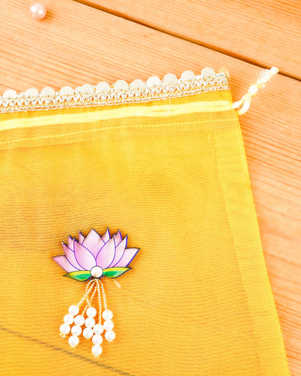 Tissue String Bag with Lotus - WBG2127