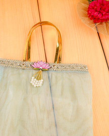 Tissue Bag with Lotus - 10 inch - WBG2131