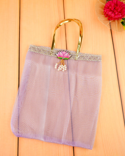 Tissue Bag with Lotus - 10 inch - WBG2131
