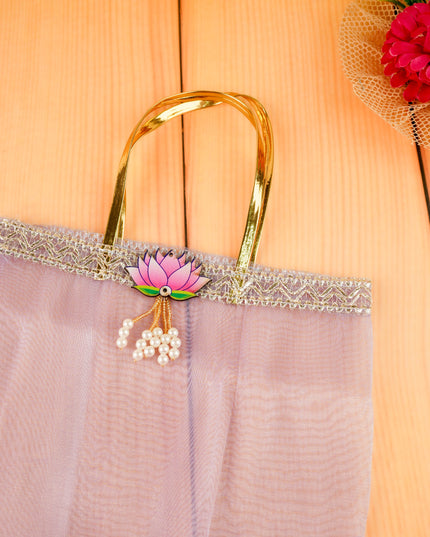 Tissue Bag with Lotus - 10 inch - WBG2131
