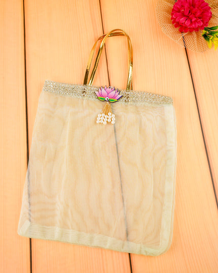 Tissue Bag with Lotus - 10 inch - WBG2131